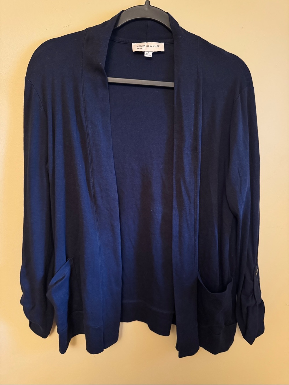 Jones New York Black Open-Front Women's Cardigan Sweater